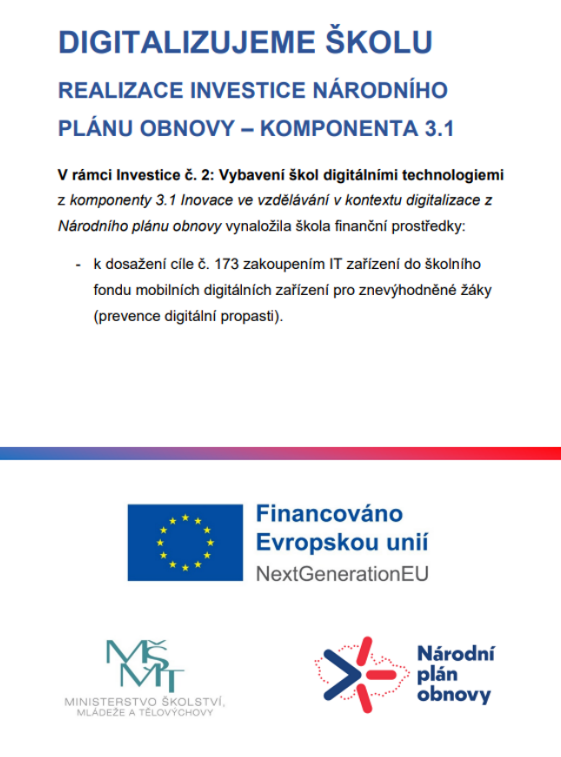 Digitalizujeme školu (cil 173)